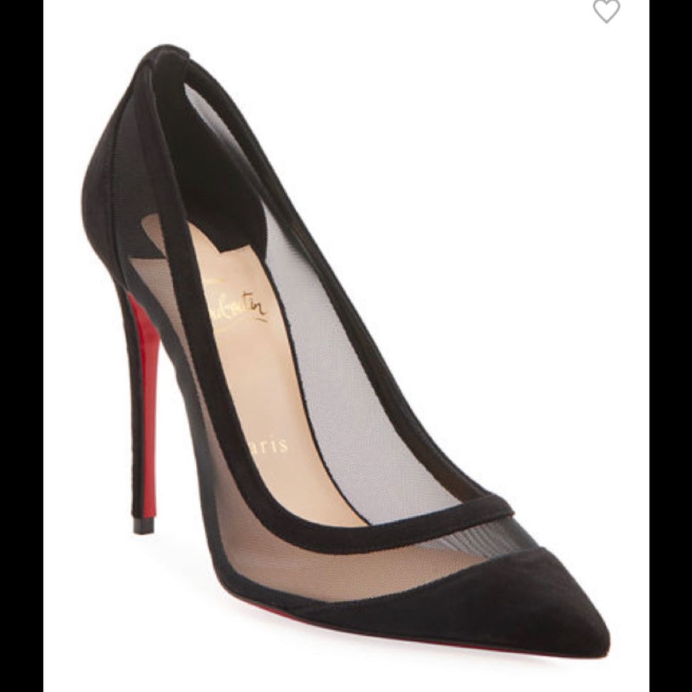 Galativi Suede Mesh Red Sole Pumps